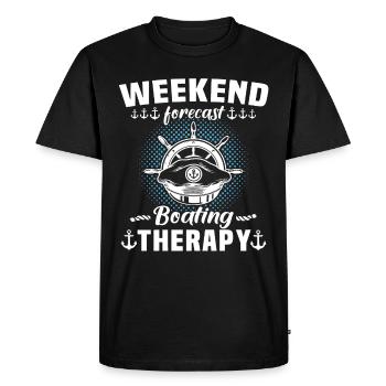 Captain Boat Owner Boating - Men's Premium Organic T-Shirt - black - Front - Nico (187cm)