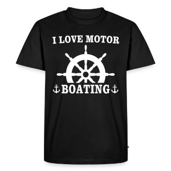 Captain Boat Owner Boating - Men's Premium Organic T-Shirt - black - Front - Nico (187cm)