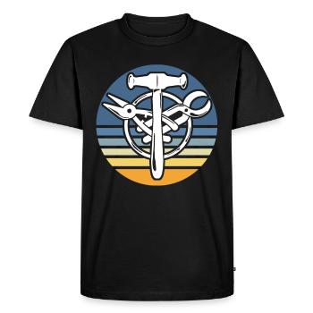 Spengler Motif Bauspengler Guild - Men's Premium Organic T-Shirt - black - Front - Nico (187cm)