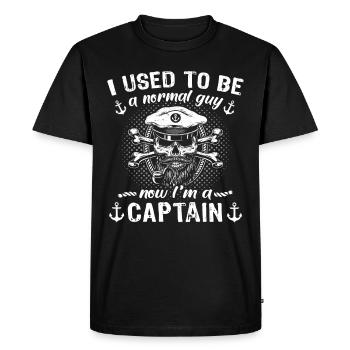 Captain Sailing Motorboat Captain - Men's Premium Organic T-Shirt - black - Front - Nico (187cm)
