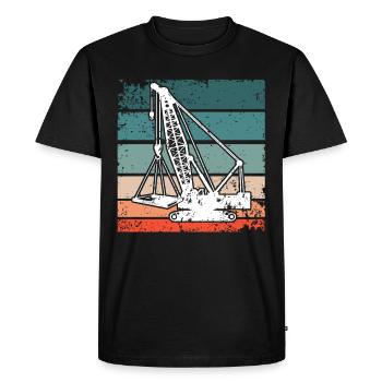 Crane Operator Crane Crane Driver - Men's Premium Organic T-Shirt - black - Front - Nico (187cm)