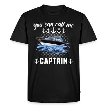 Kapitän Call Me Captain - Men's Premium Organic T-Shirt - black - Front - Nico (187cm)