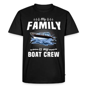 Captain Boat Crew - Men's Premium Organic T-Shirt - black - Front - Nico (187cm)