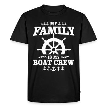 Captain Boat Crew - Men's Premium Organic T-Shirt - black - Front - Nico (187cm)