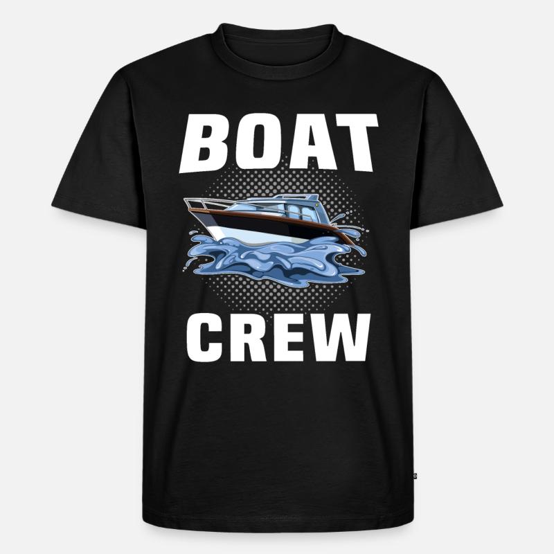 Captain Boat Crew - Männer Premium Bio T-Shirt - Schwarz