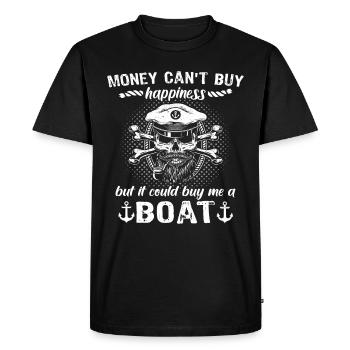 Capitaine Capitaine de bateau - T-shirt Premium bio Homme - noir - Devant - Nico (187cm)