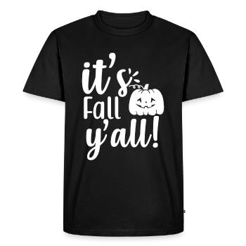 C’est l’automne ! Drôle de dicton d’automne - T-shirt Premium bio Homme - noir - Devant - Nico (187cm)