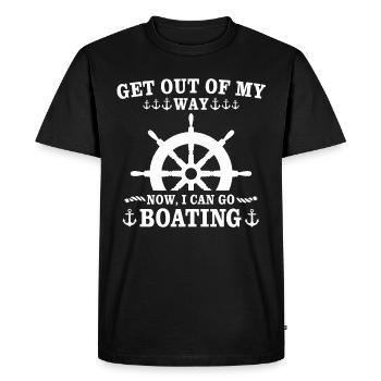 Captain boat license boating - Men's Premium Organic T-Shirt - black - Front - Nico (187cm)