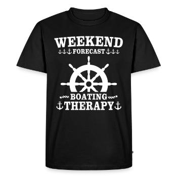 Captain Boat Sailing Ship Therapy - Men's Premium Organic T-Shirt - black - Front - Nico (187cm)