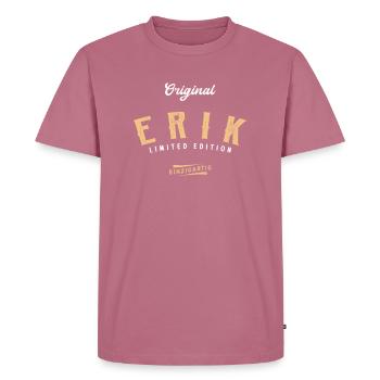 Erik Limited Edition - Männer Premium Bio T-Shirt - Mauve - Vorne - Nico (187cm)