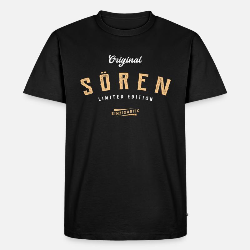 Sören Limited Edition - Männer Premium Bio T-Shirt - Schwarz