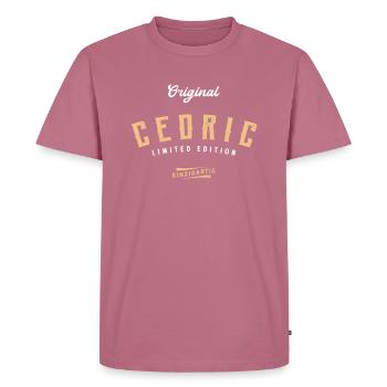 Cedric Limited Edition - Männer Premium Bio T-Shirt - Mauve - Vorne - Nico (187cm)