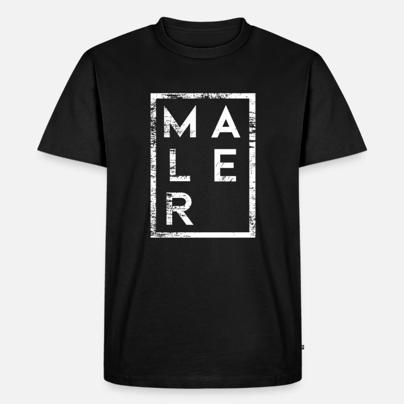 Maler Minimalismus - Männer Premium Bio T-Shirt - Schwarz