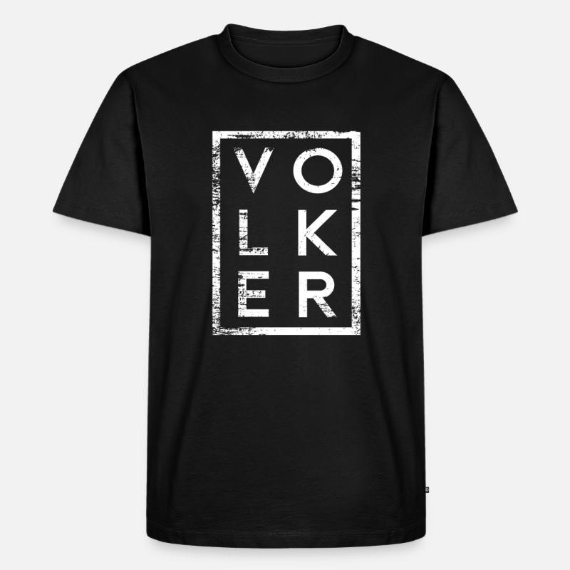 Volker Minimalismus - Männer Premium Bio T-Shirt - Schwarz
