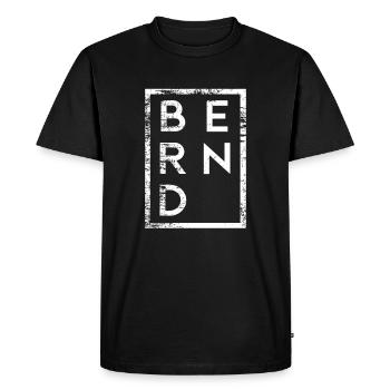 Bernd Minimalism - Men's Premium Organic T-Shirt - black - Front - Nico (187cm)