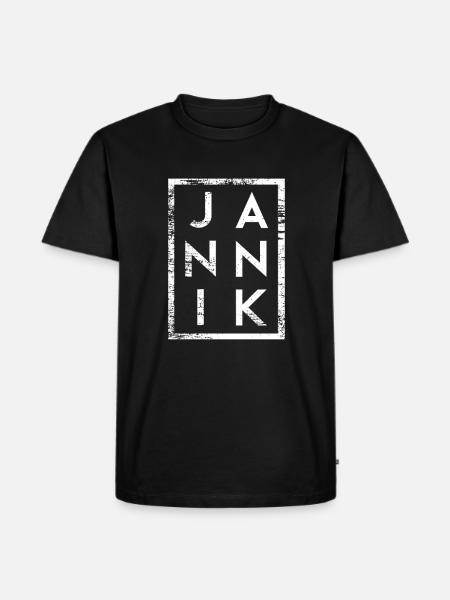 Jannik Minimalismus - Männer Premium Bio T-Shirt - Schwarz