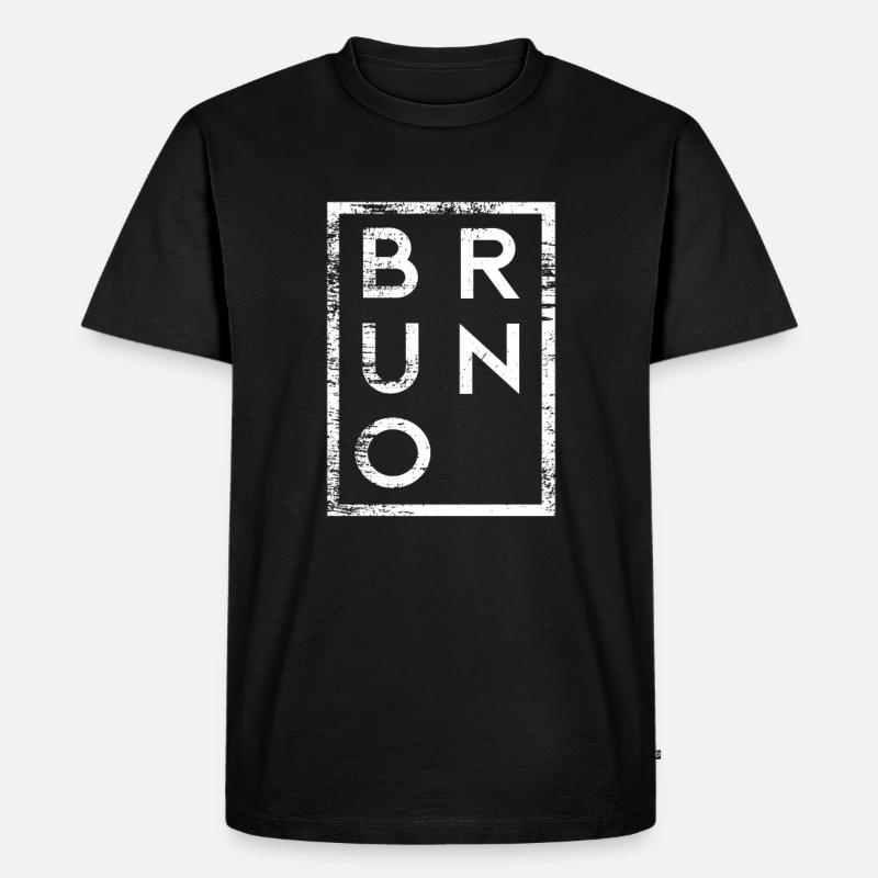 Bruno Minimalismus - Männer Premium Bio T-Shirt - Schwarz