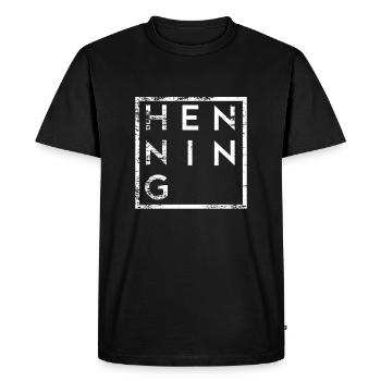 Henning Minimalism - Men's Premium Organic T-Shirt - black - Front - Nico (187cm)
