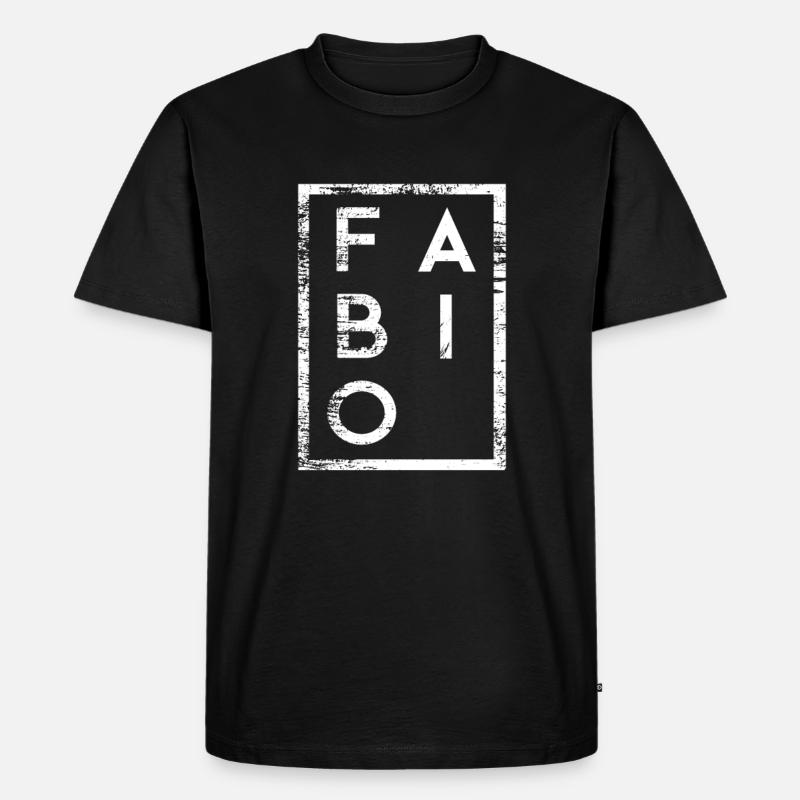 Fabio Minimalismus - Männer Premium Bio T-Shirt - Schwarz