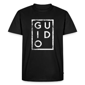 Guido Minimalism - Men's Premium Organic T-Shirt - black - Front - Nico (187cm)