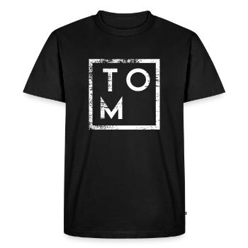 Tom Minimalisme - T-shirt Premium bio Homme - noir - Devant - Nico (187cm)