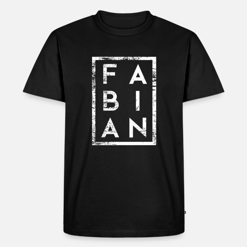 Fabian Minimalismus - Männer Premium Bio T-Shirt - Schwarz