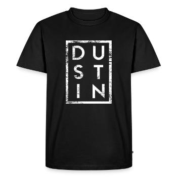 Dustin Minimalism - Men's Premium Organic T-Shirt - black - Front - Nico (187cm)