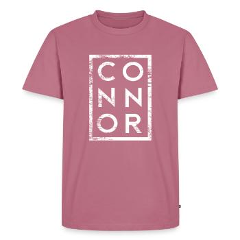 Connor minimalism - Men's Premium Organic T-Shirt - mauve - Front - Nico (187cm)
