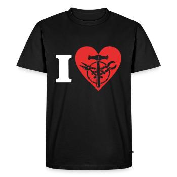 Plumber I love tinsmith profession - Men's Premium Organic T-Shirt - black - Front - Nico (187cm)