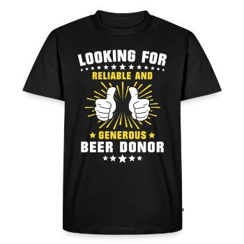 Beer sayings Toasts Beer lovers - Men's Premium Organic T-Shirt - black - Front - Nico (187cm)