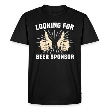 Beer sayings Toasts Beer lovers - Men's Premium Organic T-Shirt - black - Front - Nico (187cm)