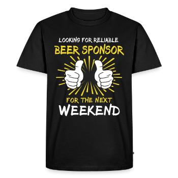 Beer sayings Toasts Beer lovers - Men's Premium Organic T-Shirt - black - Front - Nico (187cm)