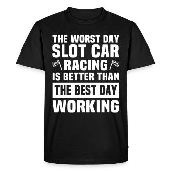 Slotcar Slot Car Slotracing - Men's Premium Organic T-Shirt - black - Front - Nico (187cm)