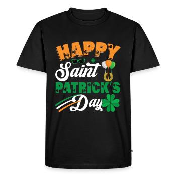 Bonne Saint-Patrick - T-shirt Premium bio Homme - noir - Devant - Nico (187cm)