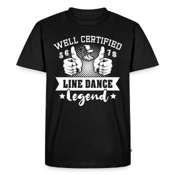 Danse en ligne Danse en ligne - T-shirt Premium bio Homme - noir - Devant - Nico (187cm)