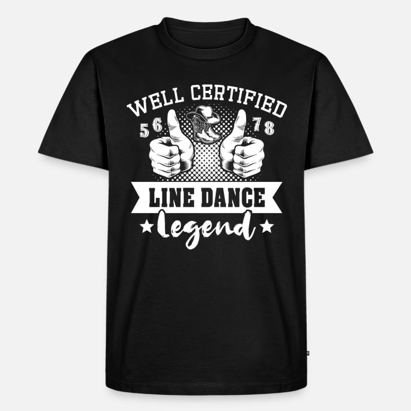 Line Dancing Line Dance - Männer Premium Bio T-Shirt - Schwarz