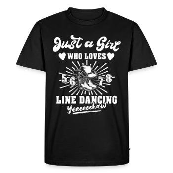Danse en ligne Danse en ligne - T-shirt Premium bio Homme - noir - Devant - Nico (187cm)
