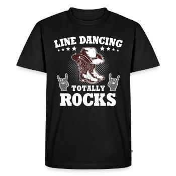 Danse en ligne Danse en ligne - T-shirt Premium bio Homme - noir - Devant - Nico (187cm)