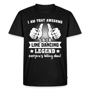 Line Dancing Legend Line Dance - Men's Premium Organic T-Shirt - black - Front - Nico (187cm)