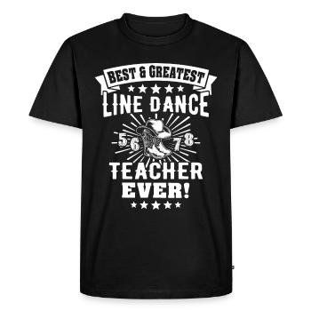 Professeur de danse en ligne Danse en ligne - T-shirt Premium bio Homme - noir - Devant - Nico (187cm)