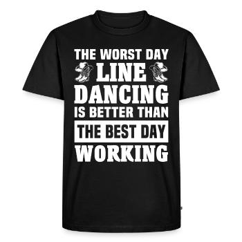 Line Dancing Line Dance - Men's Premium Organic T-Shirt - black - Front - Nico (187cm)