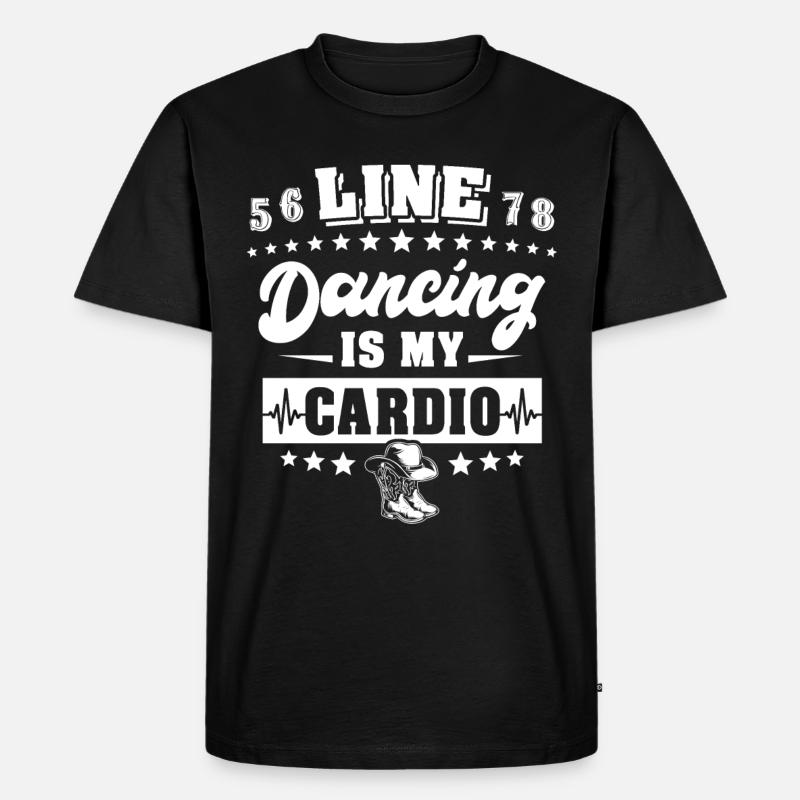 Line Dancing Line Dance - Männer Premium Bio T-Shirt - Schwarz