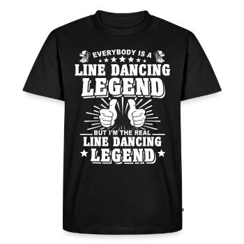 Danse en ligne Danse en ligne - T-shirt Premium bio Homme - noir - Devant - Nico (187cm)