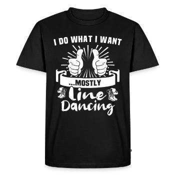 Danse en ligne Danse en ligne - T-shirt Premium bio Homme - noir - Devant - Nico (187cm)