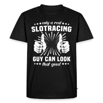 Slot Racing Slot Car - Men's Premium Organic T-Shirt - black - Front - Nico (187cm)