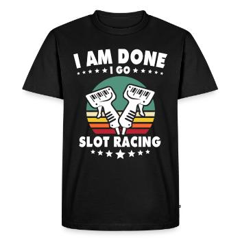 Slot Racing Slot Car - Men's Premium Organic T-Shirt - black - Front - Nico (187cm)