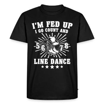 Danse en ligne Danse en ligne - T-shirt Premium bio Homme - noir - Devant - Nico (187cm)