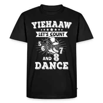 Danseur en ligne de danse en ligne - T-shirt Premium bio Homme - noir - Devant - Nico (187cm)