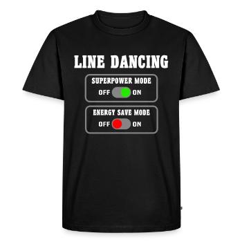 Danse en ligne Superpower Danse en ligne - T-shirt Premium bio Homme - noir - Devant - Nico (187cm)