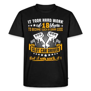 Slot Car Racing 18e anniversaire 18 ans Slot Race - T-shirt Premium bio Homme - noir - Devant - Nico (187cm)